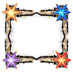 Sparkle Star Frame PNG Pxl