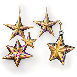 Sparkle Stars Decoration PNG 17