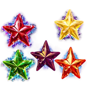 Sparkle Stars In Different Colors PNG 06252024 PNG