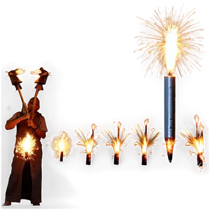 Sparklers Fire Dance PNG 06242024 PNG
