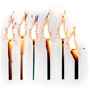 Sparklers Glowing Flames PNG Jvq PNG