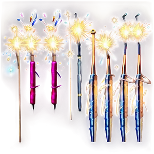 Sparklers Golden Glow PNG 68