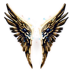 Sparkling Angel Wings Icon PNG 05042024