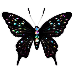 Sparkling Black Butterfly PNG Aap75 PNG