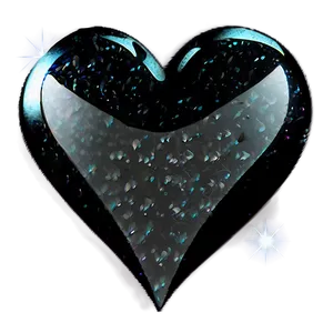 Sparkling Black Heart PNG Yjq68 PNG