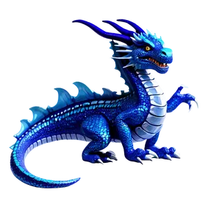 Sparkling Blue Dragon Png 06252024 PNG image