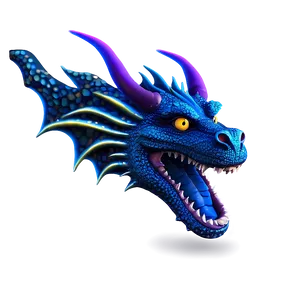 Sparkling Blue Dragon Png 06252024 PNG image