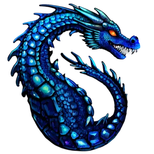 Sparkling Blue Dragon Png 15 PNG image