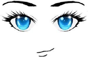 Sparkling_ Blue_ Eyes_ Roblox_ Face PNG image