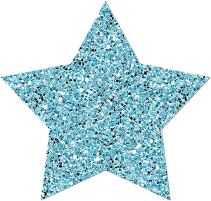 Sparkling Blue Glitter Star