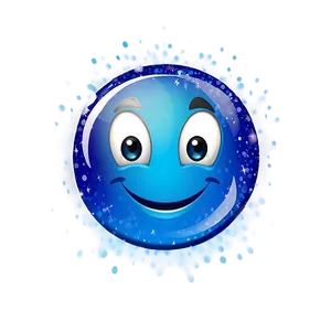 Sparkling Blue Joy Emoji Png 17 PNG image