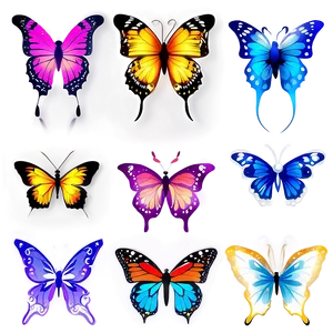 Sparkling Butterflies PNG Xpc