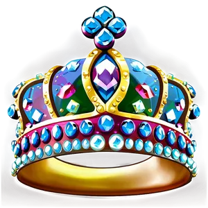 Sparkling Cartoon Crown Png 9 PNG image