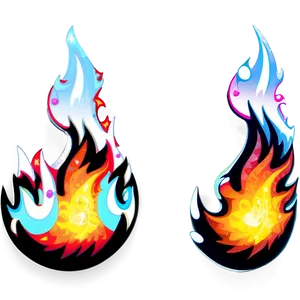 Sparkling Cartoon Fire Png 06262024 PNG image