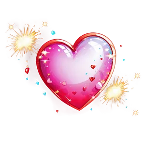 Sparkling Cartoon Heart Png 06132024 PNG image