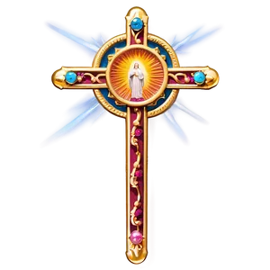 Sparkling Catholic Cross Fact PNG Nkp PNG