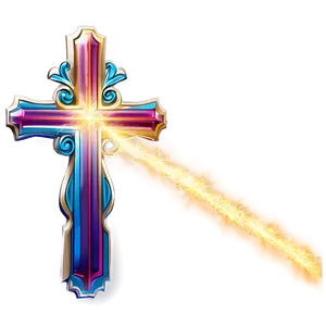Sparkling Catholic Cross Fact PNG Upr34