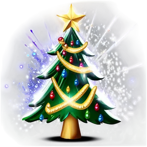 Sparkling Christmas Tree Illustration PNG 11 PNG