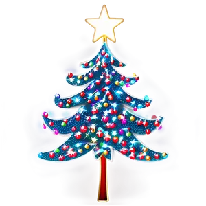 Sparkling Christmas Tree Illustration PNG 56 PNG