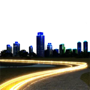 Sparkling City Lights Path Png 06202024 PNG image