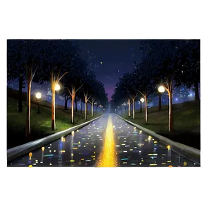 Sparkling City Lights Path PNG Ycl15