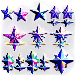 "sparkling Constellations: Star PNG Selection" B