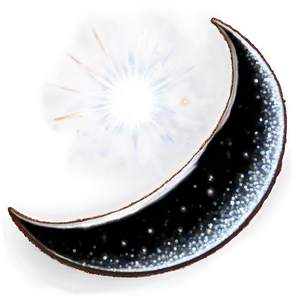 Sparkling Crescent Moon PNG 66