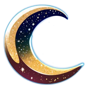 Sparkling Crescent Moon Png Evw62 PNG image