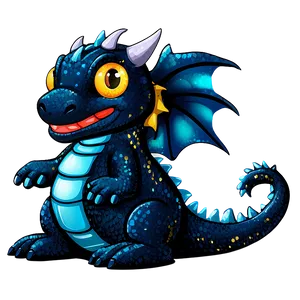 Sparkling Cute Dragon PNG 06262024