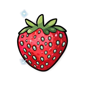 Sparkling Cute Strawberry PNG Qgv43 PNG