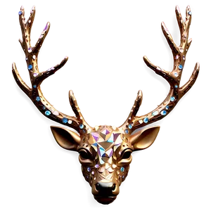 Sparkling Deer Head Decoration PNG Sxo27 PNG