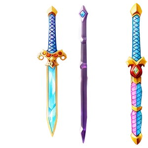 Sparkling Diamond Sword Render PNG Uay11 PNG