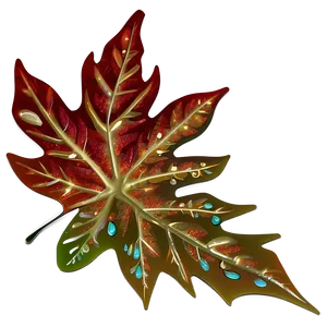 Sparkling Fall Leaf Png 05252024 PNG image