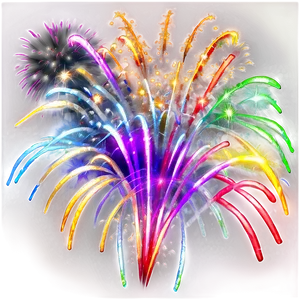 Sparkling Fireworks Party Png 06242024 PNG image