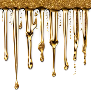 Sparkling Gold Glitter Drip Png 69 PNG image