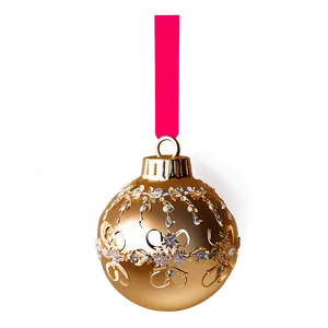 Sparkling Gold Xmas Ornament Png 06262024 PNG image