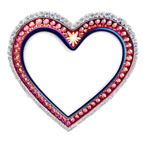 Sparkling Heart Border Png 92 PNG image