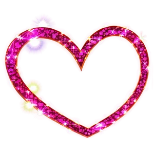 Sparkling Heart Clipart Effect PNG Bni26
