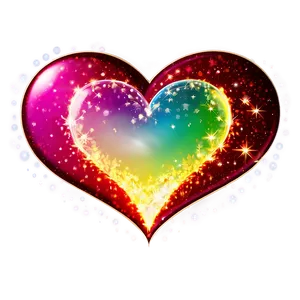 Sparkling Heart Clipart Effect PNG Kal30