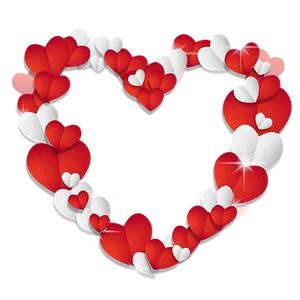 Sparkling Heart Formation PNG image