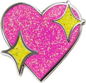 Sparkling Heart Pin PNG image