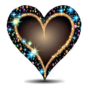 Sparkling Heart Vector PNG 22