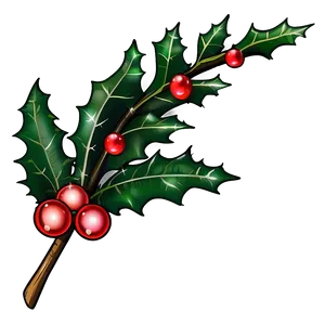 Sparkling Holly PNG 05252024 PNG