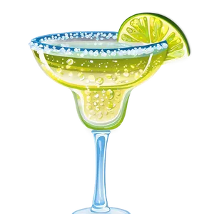 Sparkling Margarita Glass PNG Wjc