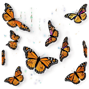 Sparkling Monarch Butterflies Png 06252024 PNG image