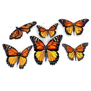 Sparkling Monarch Butterflies Png Rxu PNG image