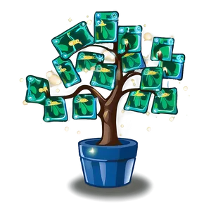 Sparkling Money Tree Png Baj PNG image