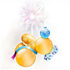 Sparkling New Year Decorations Png 8 PNG image