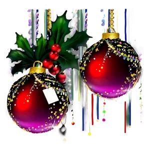 Sparkling New Year Decorations Png Hpw68 PNG image