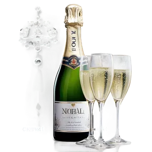 Sparkling Noel Champagne PNG 36